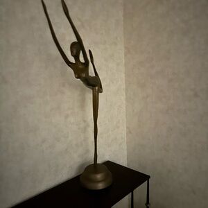 Vintage brass ballerina sculpture